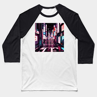 Cyberpunk Street View Baseball T-Shirt